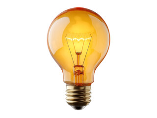 Fototapeta premium Glowing light bulb idea inspiration innovation energy, Isolated On White Background, Png Transparent