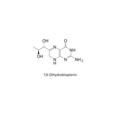 Dihydrocodeine skeletal structure. Opioid compound schematic illustration. Simple diagram, chemical formula.