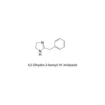 7,8-Dihydrobiopterin skeletal structure. Pteridine compound schematic illustration. Simple diagram, chemical formula.