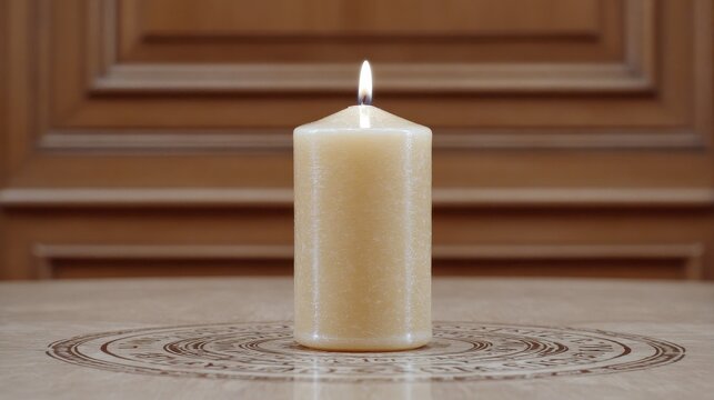 Candlelit sance creates an intimate atmosphere in a serene setting with flickering light and mystical symbols. National Ghost Hunting Day