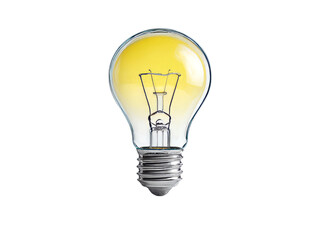 Glowing light bulb on black background idea innovation, Isolated On White Background, Png Transparent