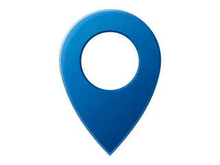 Blue 3d map pointer location icon navigation gps, Isolated On White Background, Png Transparent