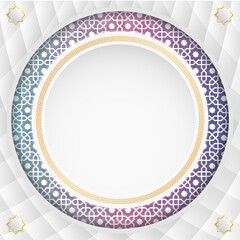 Islamic White and Golden Luxury Ornamental Background with Islamic Pattern