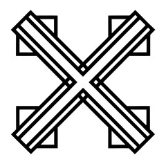 black cross symbol