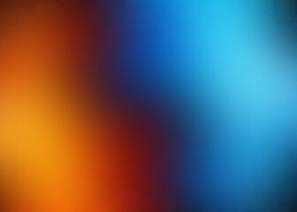 Abstract mosaic of warm orange and cool blue colors blending together