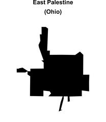 East Palestine (Ohio) blank outline map