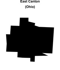 East Canton (Ohio) blank outline map