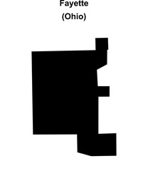 Fayette (Ohio) blank outline map
