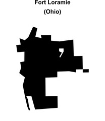 Fort Loramie (Ohio) blank outline map