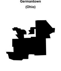 Germantown (Ohio) blank outline map