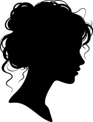 Fototapeta premium Victorian Lady Silhouette in Ornate Frame