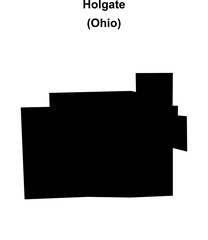 Holgate (Ohio) blank outline map