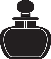 perfume silhouette, black and white silhouette, vector and illustration