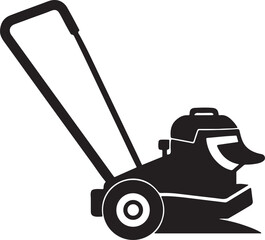 brush cutter machine silhouette, black and white silhouette, vector and illustration