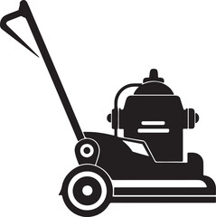 brush cutter machine silhouette, black and white silhouette, vector and illustration