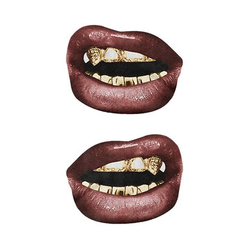 Grillz Jewelry Grills lip png, lip gloss png collection, Y2KK Lips