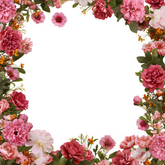 Elegant Floral Photo Frame PNG