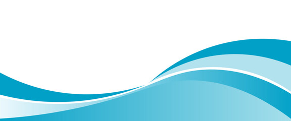 Blue and white business wave banner background. vector