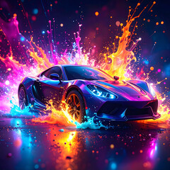 Flashy racing car