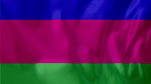 Kuban Peoples Republic Flag Waving Motion Animation 4K
