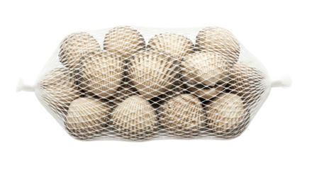 Fresh Seafood in Netting  CloseUp Studio Shot