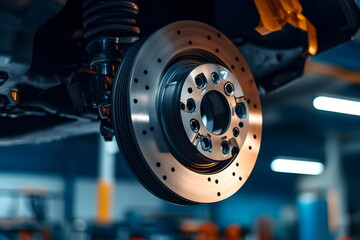 Fototapeta premium High-Performance Brake Rotors Durability Engineering Automotive Efficiency