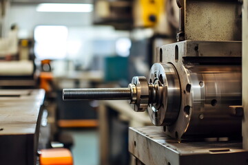 Obraz premium Precision Engineering Industrial Machinery Manufacturing Components Tooling Fabrication Metalworking Design