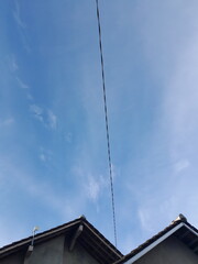 cut out building and clear blue sky