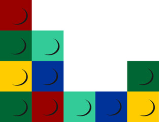 Fototapeta premium Lego Blocks Corner