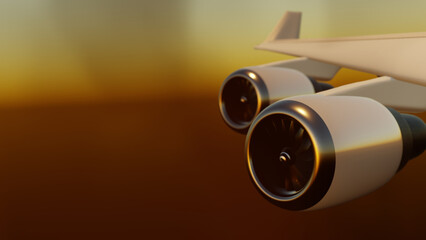 Dual Turbofan Engines Exposed in Raw Mechanical Power