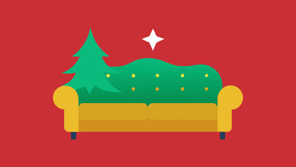 elegant sofa sparkling holiday tree