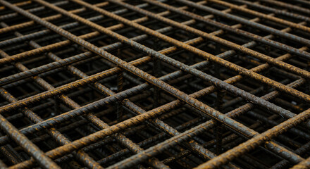 iron foundation lathing with rust . Generative AI