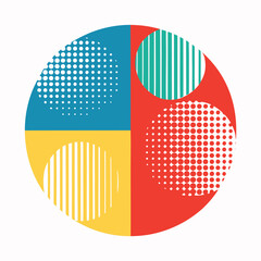 abstract halftone white background set in three colors 