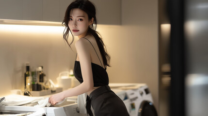 家事をする女性