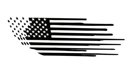 Distressed american flag vector design for patriotic graphics and memorial day celebrations with stars and stripes