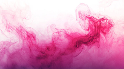 Fototapeta premium Pink and purple ink swirling in water abstract art background