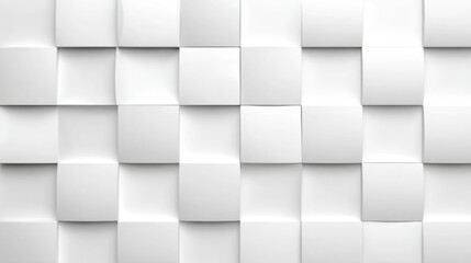 A unique wall feature made up of glossy white panels is displayed, showcasing a modern aesthetic ideal for interior design in various settings.