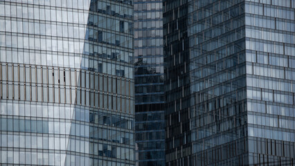 blue wall business buildings architectural background