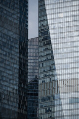blue wall business buildings architectural background