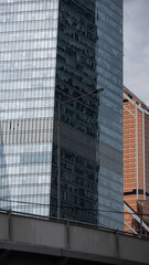 blue wall business buildings architectural background