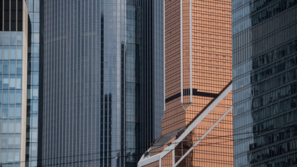 blue wall business buildings architectural background