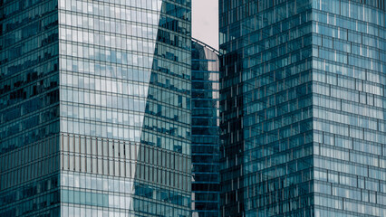 blue wall business buildings architectural background