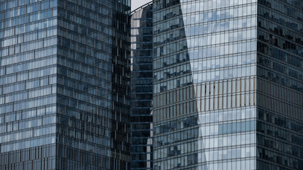 blue wall business buildings architectural background