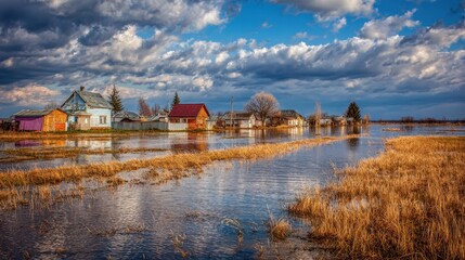 Fototapeta premium Agricultural Disaster: Consequences of Flooding in a Changing Climate