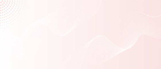 Elegant Light Pink Abstract Wavy Lines Background with Dotted Halftone Gradient Soft Minimal Design for Feminine, Modern, and Pastel Themed Aesthetics