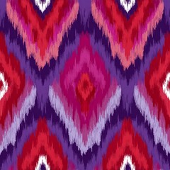 Ikat Seamless Pattern Design For Fabric