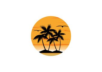 Palm tree sunset.eps