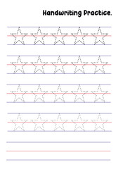 Handwriting Practice Sheets for Kids &ndash; Prewriting Tracing Lines, Curves, Patterns, Spirals, Triangles, Square's, zigzag, hexagonal , circles, opals, etc. for Fine Motor Skills Development.