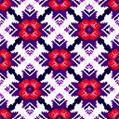 Ikat Seamless Pattern Design For Fabric