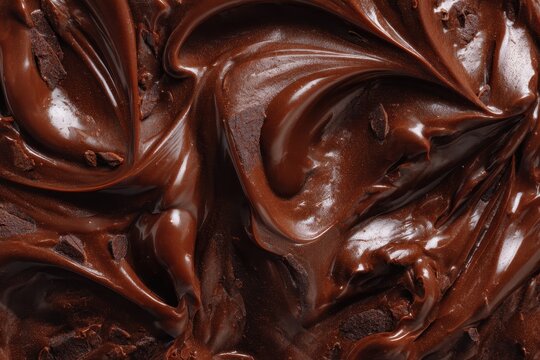 Thick melted milk chocolate swirls create a rich and decadent texture perfect for desserts and confections